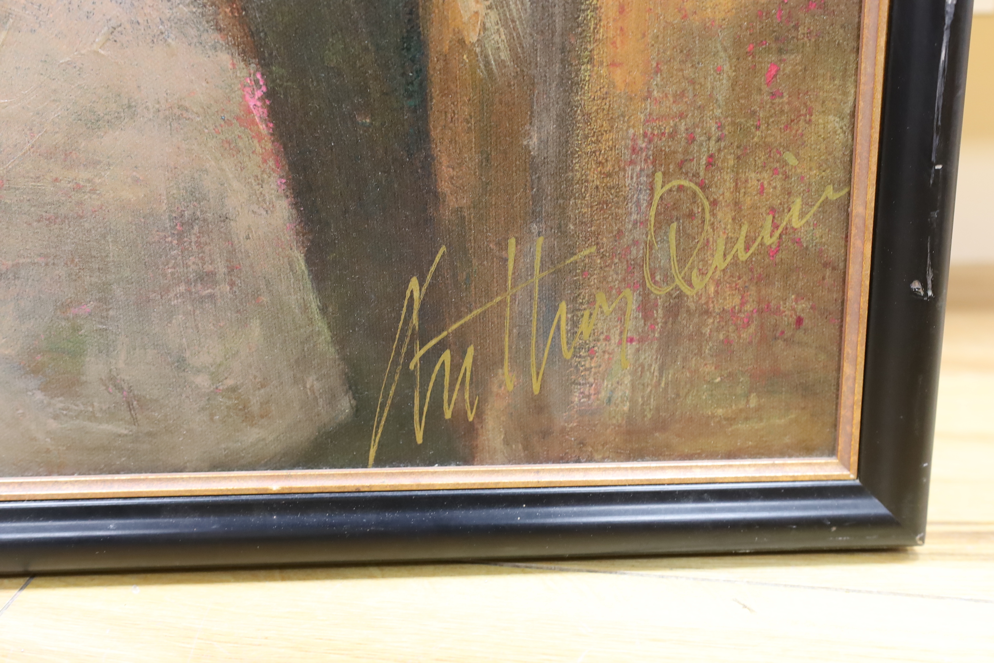 Anthony Quinn (1915-2001), oil on canvas, Standing female nude, signed, 104 x 56cm